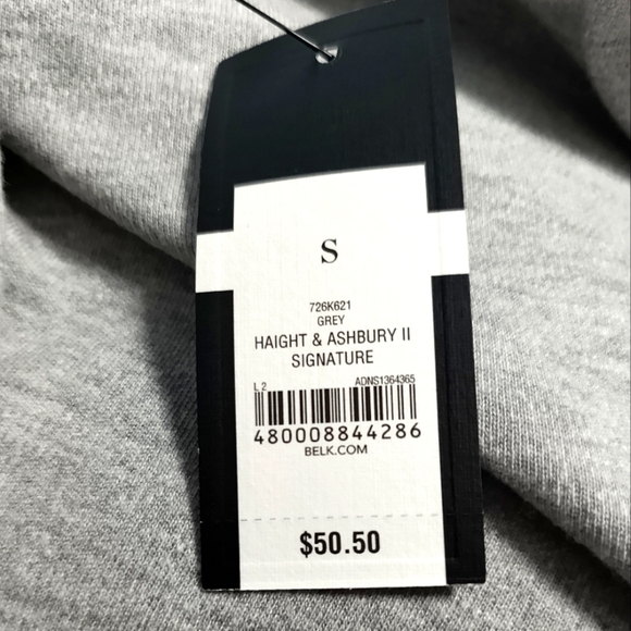 New! Crown & Ivy Gray & Plaid Top / Size Small - Picture 5 of 8